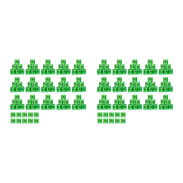 1/2/3/5 100st För Duvring 8mm 2023 Benband för Duck Most Grass Green Netherlands 100 pcs 2PCS