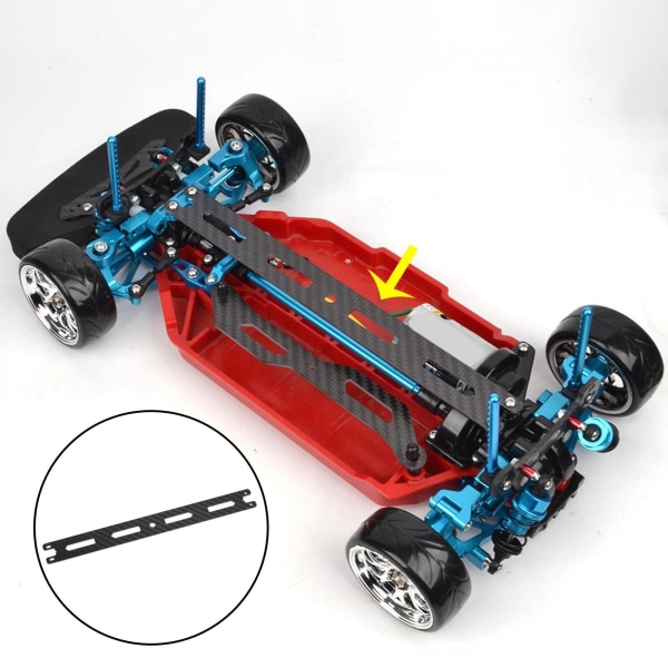 1/2 Carbon Top Deck Tillbehör Ersättning för 1:10 RC Car TT02 1 Pc