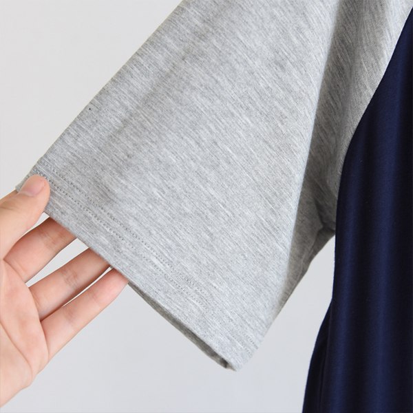 1/2/3/5 Herrrock Bekväma nattkläder för avslappning och Light gray navy XL 1 Pc