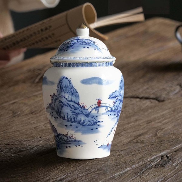Keramik teburk Blåvitt Porslin med lock för matsal Style A dcd3 | Style A |  Fyndiq