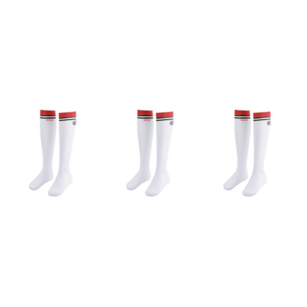 1/2/3/5 Women's För Golfstrumpor Oversockor Lår High Stripes Red 46-55cm 3Set