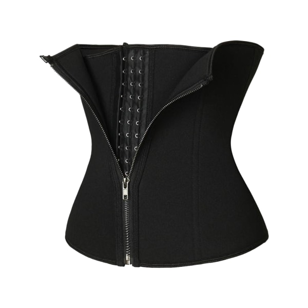 1/2/3 Kvinnor För Dragkedja Waist trainer Push up Väst Mage Black S 1 Pc