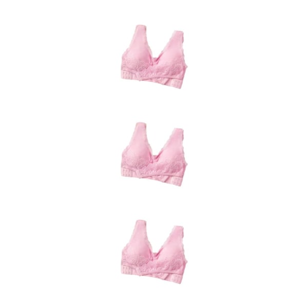 1/2/3/5 Fashionabla behåar i plusstorlek för kurviga kvinnor - Förbättrande Pink M,1 3PCS