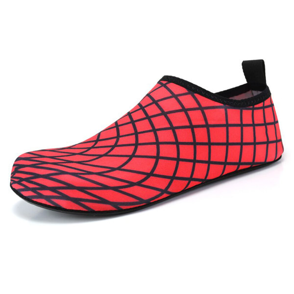 1 par Vattenskor Dam Herr Segling Yoga Halkfri strumpa Sneakers Red 38/39