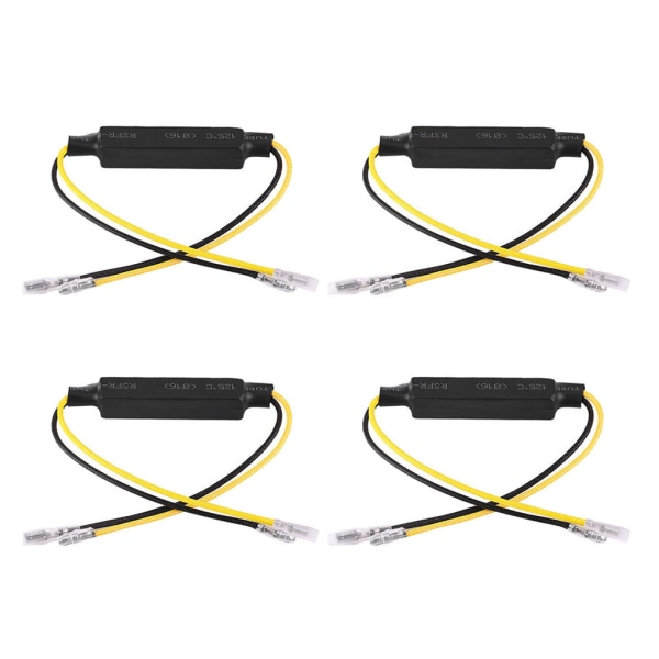 1/2 4x svart LED belastningsmotstånd för enkel installation Spänning 12V 1PCS