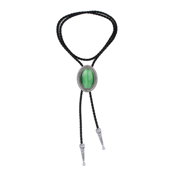 1/2/3/5 Bolo Tie för män Halsband Western Necktie Shirt Chain Green Opal 100cm 1Set