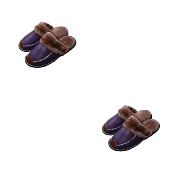 1/2/3/5 Hemtofflor Vintertillbehör Varma Sko Par Mjuka Pupple 27（39-40） 2PCS