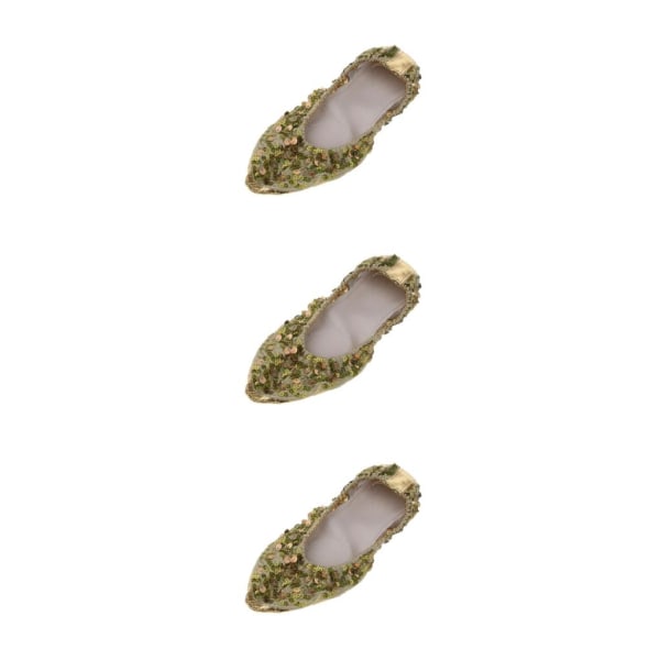 1/2/3/5 Kvinnor Tjej Magdansskor Non- För slip Soft Soles Gold L 3Set