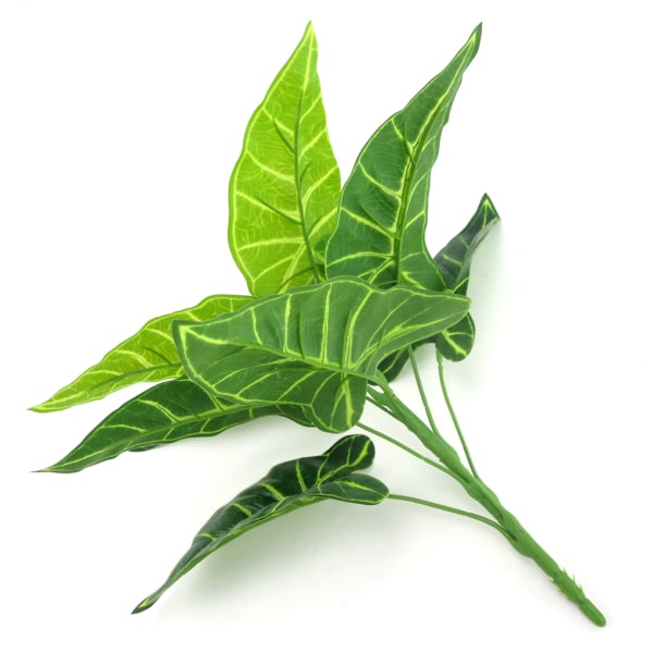 Konstgjorda växtblad Bröllopsfest Sidentyg Fake Leaf Hem Green taro leaf