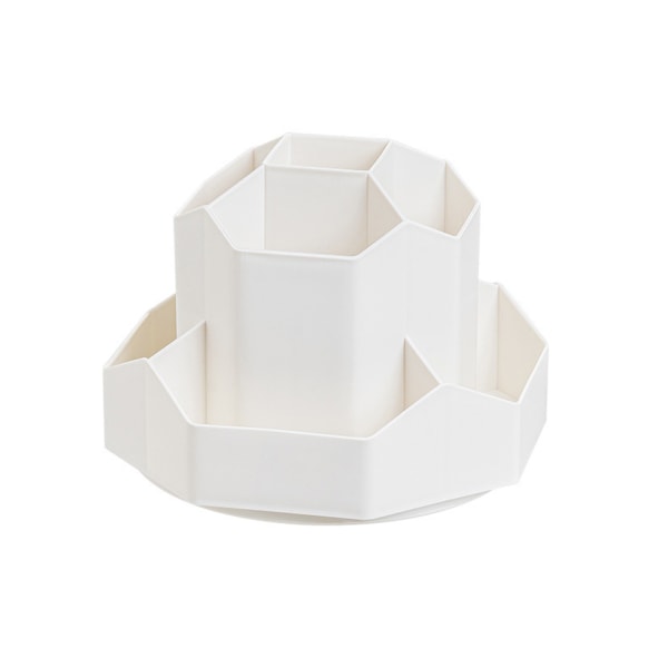 360 roterande pennhållare Välorganiserad och multifunktionell creamy white