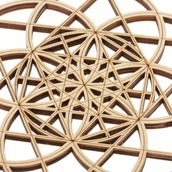 1/2/3/5 Flower of Life Sacred Geometry Väggkonst Skulptur Trä Type F 14cm 1 Pc