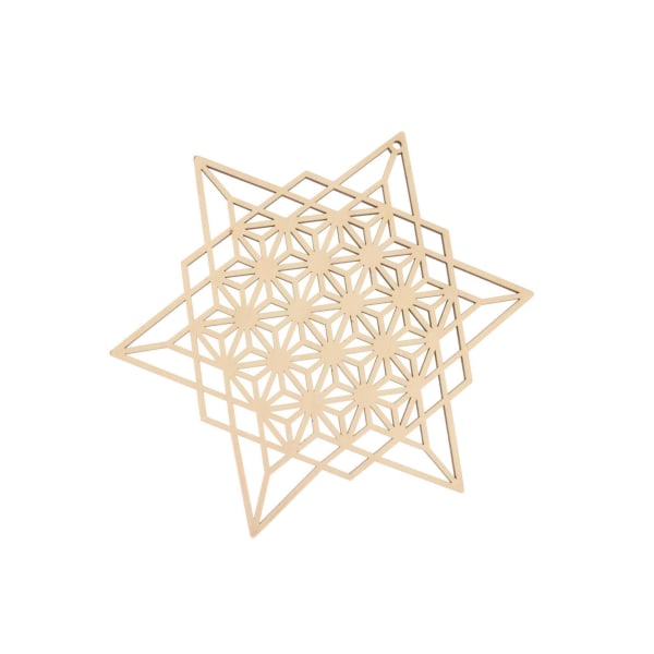 1/2/3/5 Flower of Life Sacred Geometry Väggkonst Skulptur Trä Type C 14cm 1 Pc