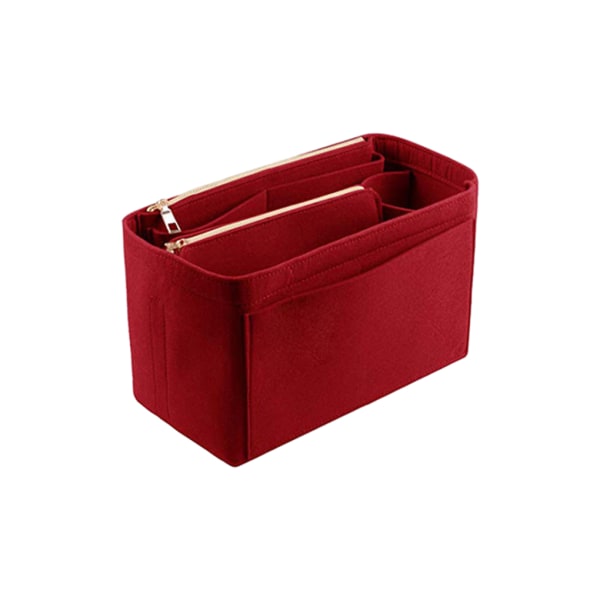 1/2/3/5 Blended Filt Insert Bags Bred applicering Bekväm och wine red M 26*15*14cm 2Set