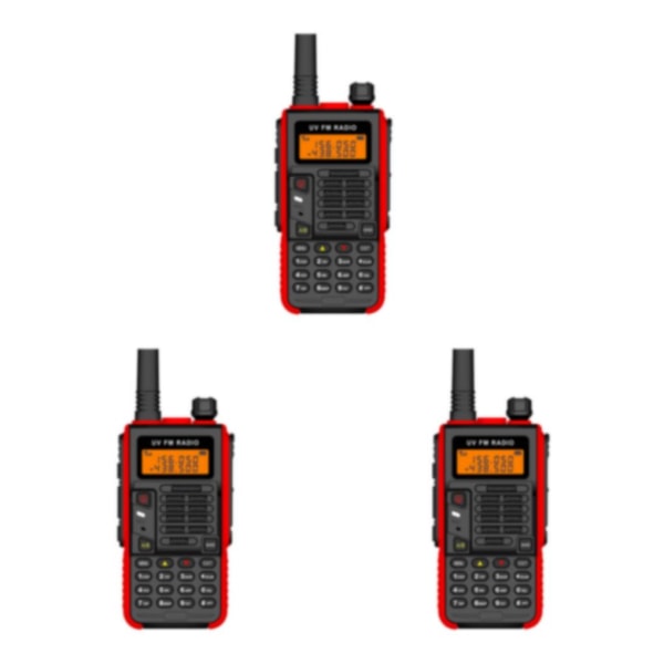 1/2/3 High Power -X5 Plus för säker och stabil kommunikation black red 3Set