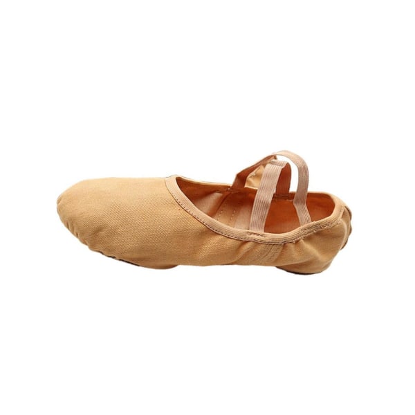 1/3/5 Canvas Balett Tofflor Split-Sole Skor Fitness Gymnastik Tan Size 36 1Set