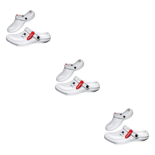 1/2/3/5 Sandaler Casual Water Shoes EVA Hole Non-slide Home Beach White 36 3PCS