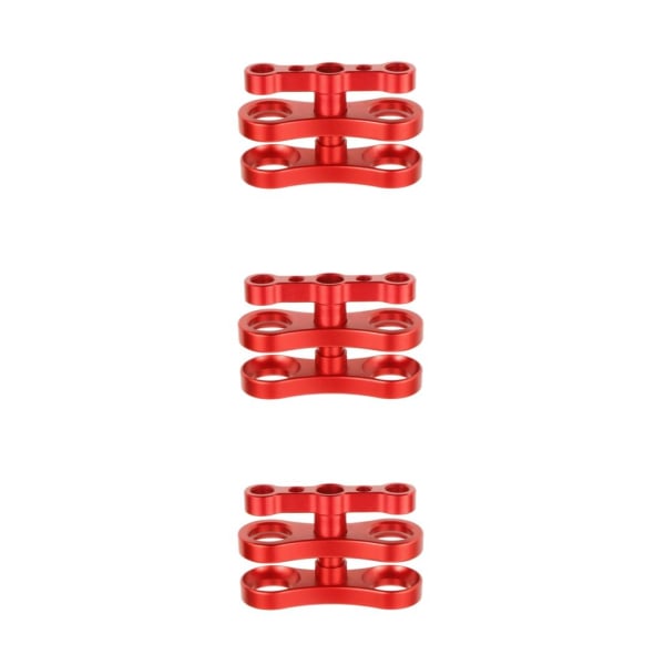 1/2/3 Aluminium Standard 1 Ball Clamp för undervattensdykning red 2.76 x 1.77 Inch 3Set