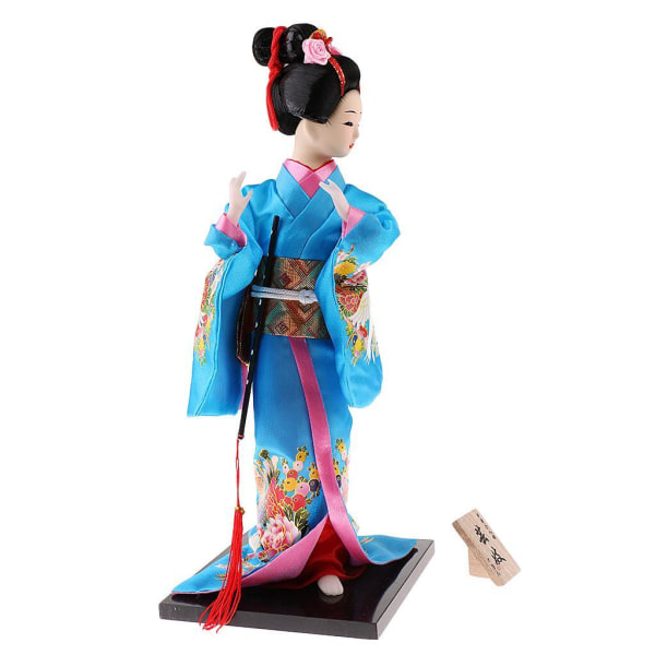 Japansk Geisha Kimono Doll Ornament Hantverk Heminredning #2