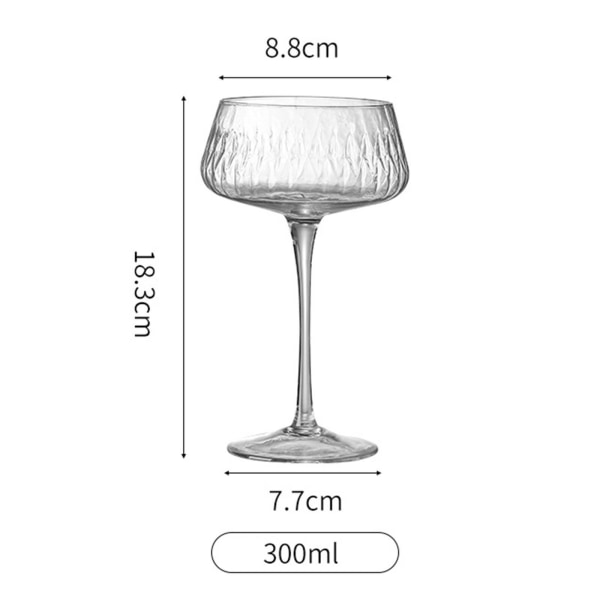 Cocktail Goblet Glass Elegant Glass 300ml för Juice