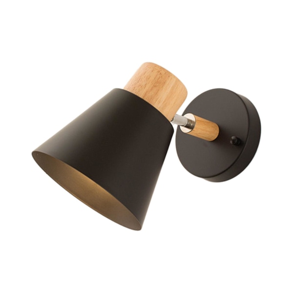 1/2 Vägglampa Belysning E27 Ljusarmatur Sänglampa för Black 1 Pc