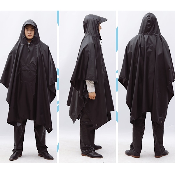 Vattentäta ponchos i polyester för campingutrustning för utomhusäventyr E