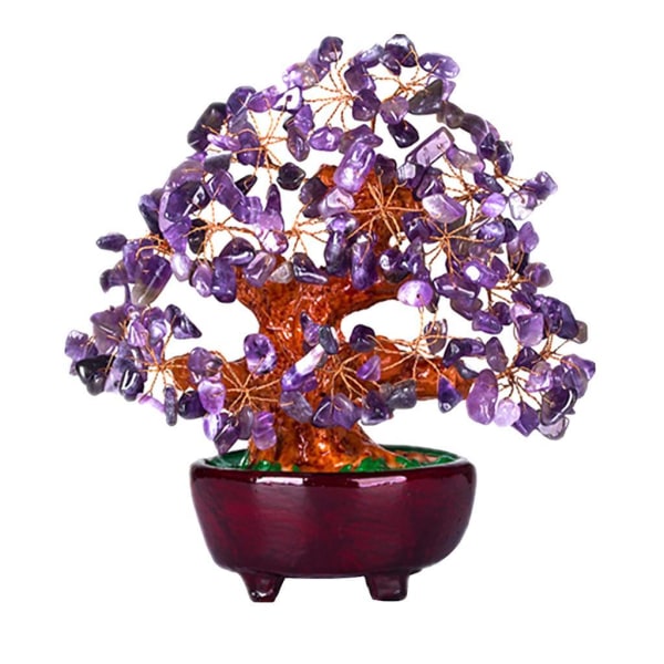 1/2 Mini Crystal Money Tree Bonsai Style Feng Shui Tree Home 1 Pc