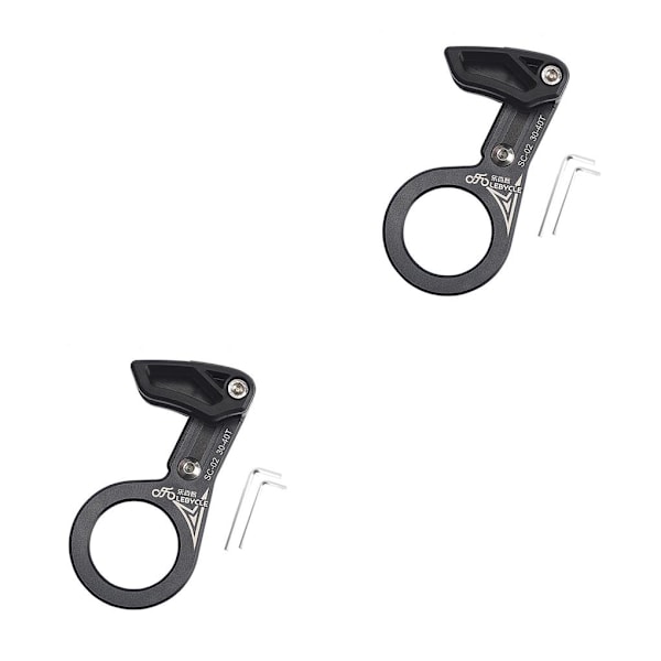 1/2/3 Universal Kedjeguide i aluminiumlegering för MTB-cykel Axis black 2PCS