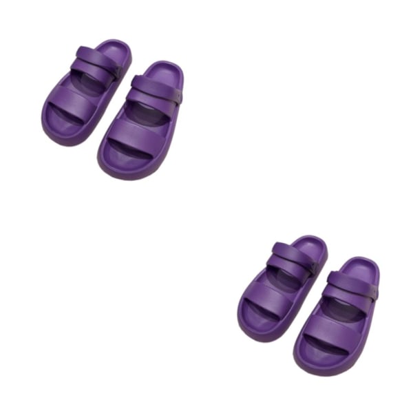 1/2 1 par Simple Design Summer Slipper Girls Beach Sandaler Purple Size 36/37 2PCS