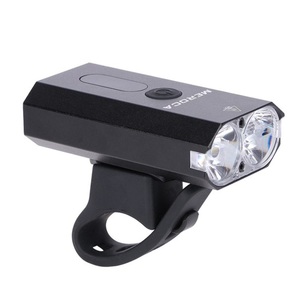 För MTB Bike Front Light USB Uppladdningsbar Head Lamp Ficklampa