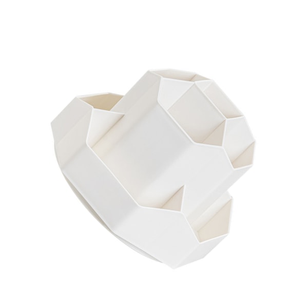 360 roterande pennhållare Välorganiserad och multifunktionell creamy white