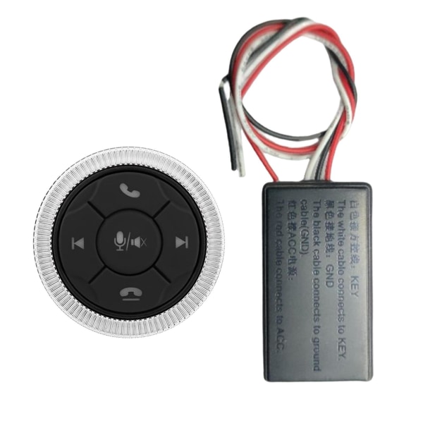 1/2/3/5 Universal Wireless Bluetooth Media Button 7 Key for För Silver 46x12mm 1Set