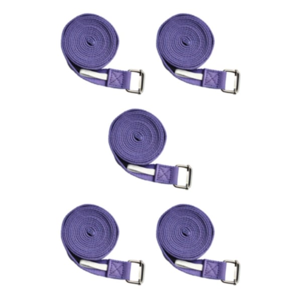 1/3/5 Nybörjarvänlig Yoga Stretch-rem för lätt och pale purple 5Set