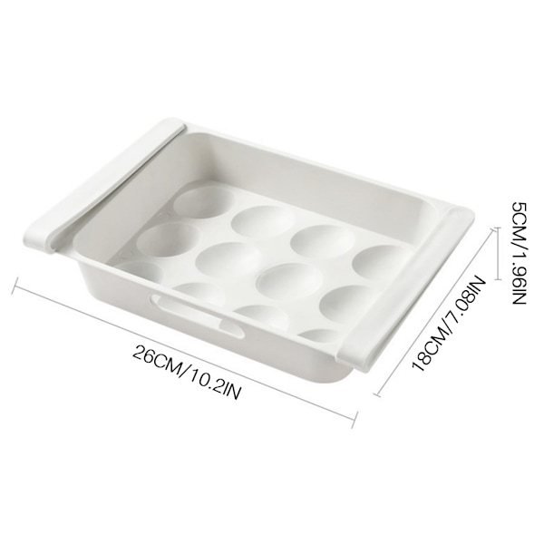 2st Kylskåp 12 Grids Äggförvaringslåda Behållarställ 2pcs