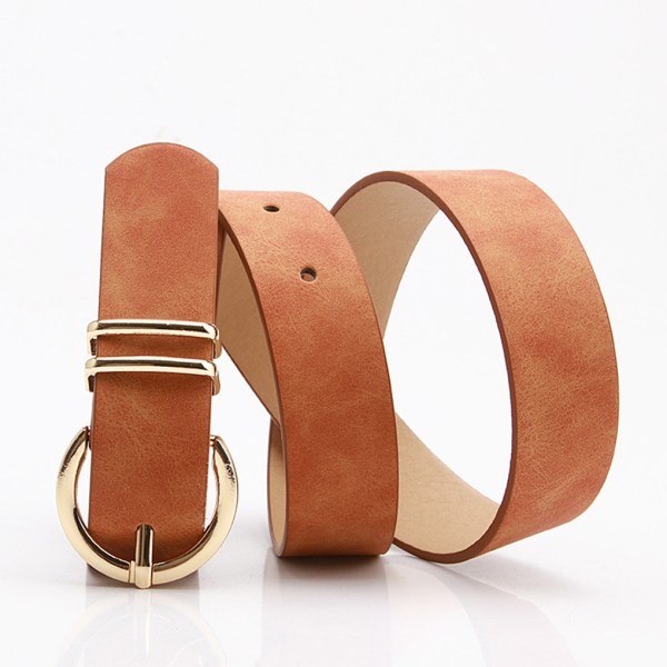1/2 Klassisk Stil Alloy Spänne Bälte För Kvinnor - Tidlöst Mode Coffee 1 Pc