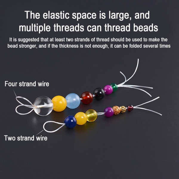 3st 60m/rulle Elastisk pärltråd Smycken DIY pärlsnöre 3pcs