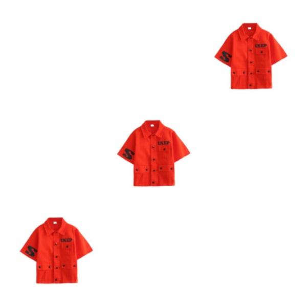 1/2/3 Hiphop Boys Skjorta Barn Höst Vårtröjor Vandring Short Sleeve 140cm 3PCS