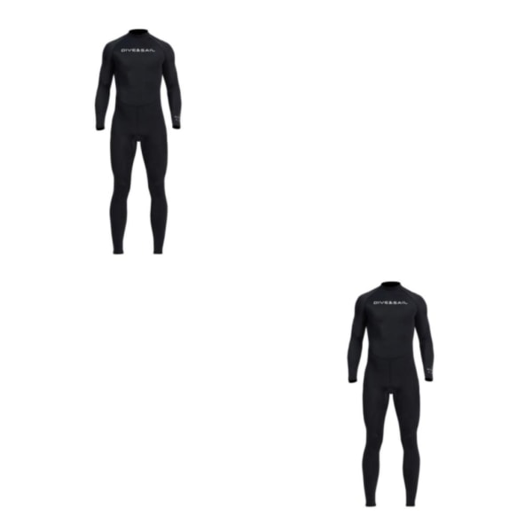 1/2/3/5 Snygga badkläder Surfing Anti-Back Zip Kajakpaddling för Black XXXL 2PCS