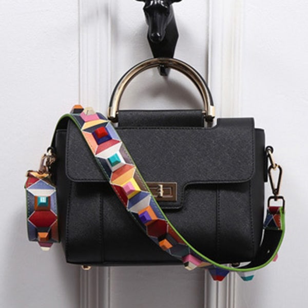 Trendigt väska bälte | Material | Lämplig för handväskor Handväska Blue With Red Wine