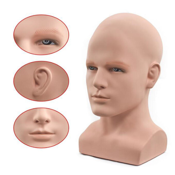 PVC Vuxen Mannequin Head Head Bust Professionell Display