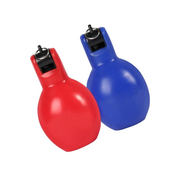 1/2/3/5 Bärbar PVC-handvisselpipa för domarutbildningstillbehör Red and Blue 2PCS
