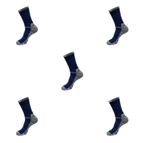 1/2/3/5 Lättvikts andas Atletiska strumpor för män Håll dig sval och blue-black One size fits all 5PCS