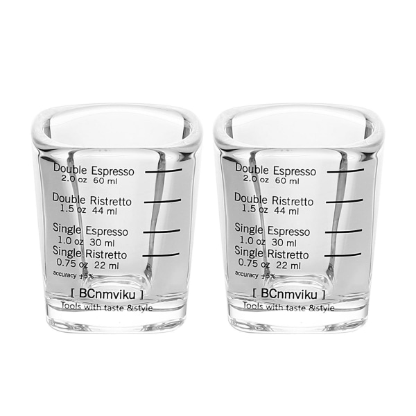 1/3 För Espresso Shot Glasses Mätkopp Flytande Tungt glas 1 Pc