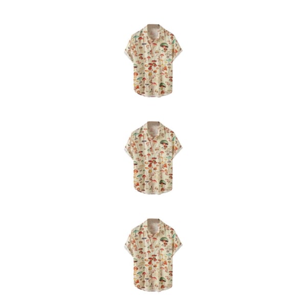 1/2/3 Fahionable och eleganta män Hawaiian hirt För sommarstranden M 3Set