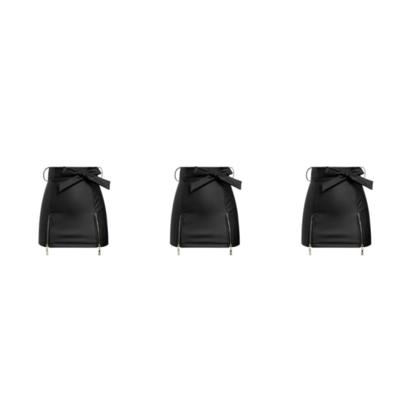 1/2/3/5 Kvinnor Sommar High Waist Kjol Flickor Bankett Strandkjolar Black XL 3PCS