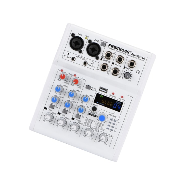 Multifunktionell 4CH 5V Bluetooth Audio Mixer Mixer Console