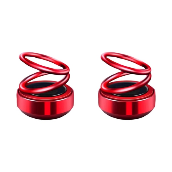 1/2/3/5 Car Aromatherapy Car Suspended Rotation Car Air Solar red 2Set