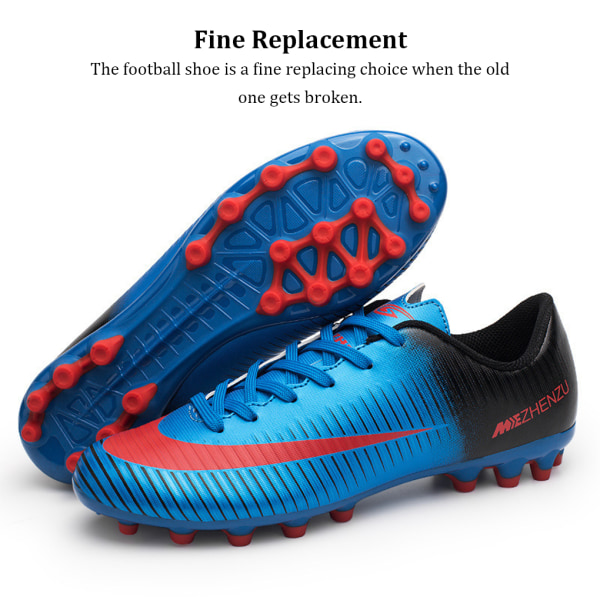 2 delar gummifotbollssko Bärbara sportfotbollsskor Blue Size 43