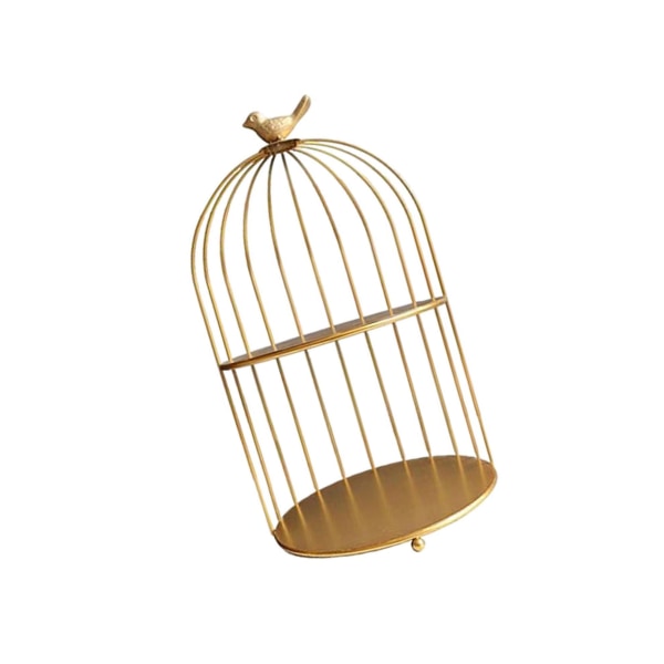 Metallstänger Make up Bird Cage Storage Cosmetic Holder Iron model 2 layer