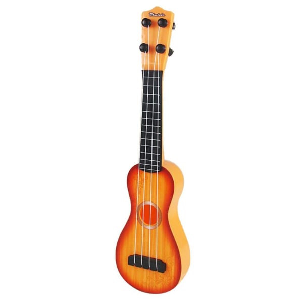 Kids Musical Toy My First Ukulele Children Mini Guitar Set 4 Yellow double arc