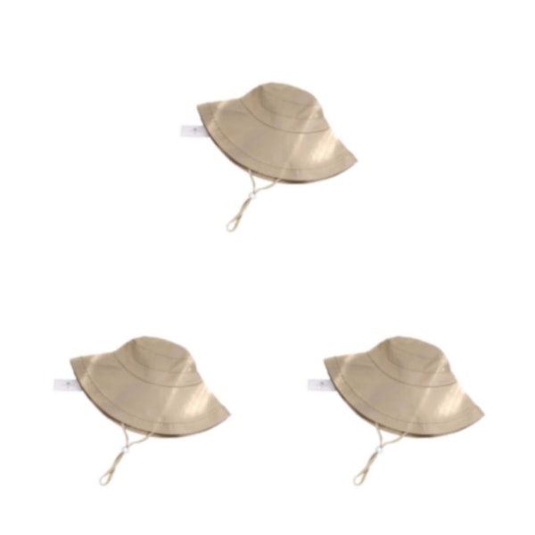 1/2/3/5 Håll dig sval och skyddad med stor brättad fiskarhatt Beige M 3PCS